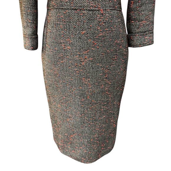 J.Crew Women’s Grey & Orange Tweed Sheath Dress – Size 8 - Picture 3 of 5